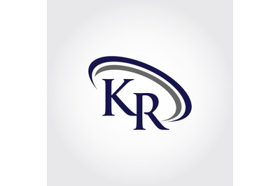 Monogram KR Logo design