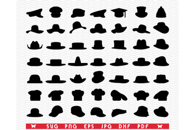 SVG &amp;nbsp;Caps Hats&2C; Silhouettes digital clipart