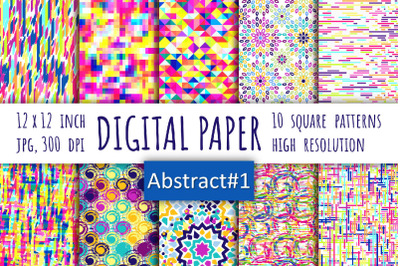 Abstract digital paper. Bohemian style background