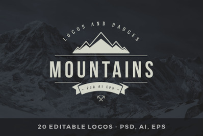 20 Mountain Logos and Badges