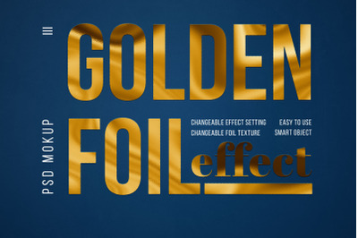 Golden foil effect  Mockup