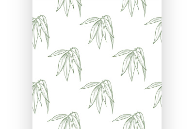 Vector leaves seamless pattern