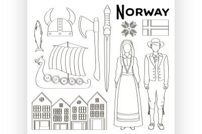 Norway icon set