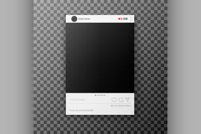 Social network photo frame template