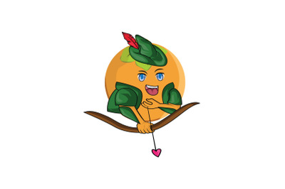 Persimmon Fruit Archer Cartoon Character Design