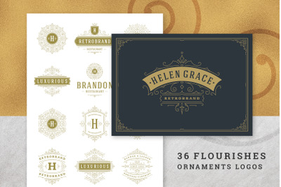 36 Luxury Ornament Logos