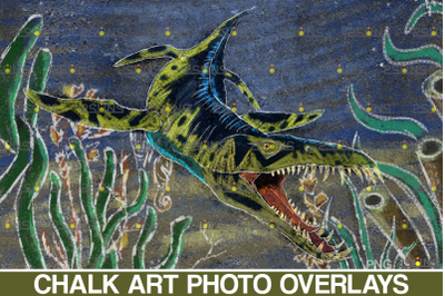 Dinosaurs Chalk art overlays, Dinosaur backdrop