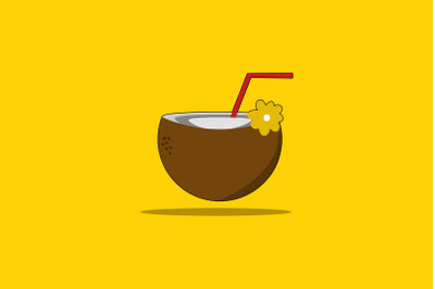 Summer Icon with Coconut Fruit