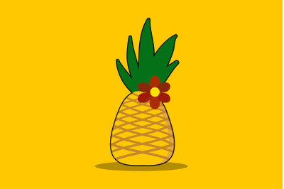 Summer Icon with Pineapple