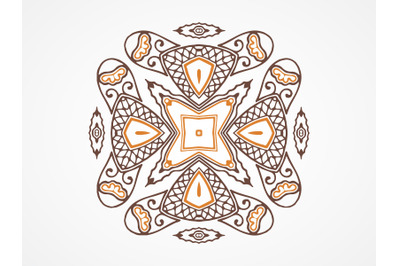 Ornament Abstract Brown Color