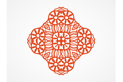 Ornament Abstract Red Color Design