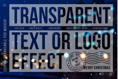 Transparent text or logo effect  Mockup