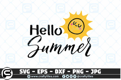 Hello summer Sun SVG, Sunset SVG, beach time SVg