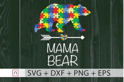 Mama Bear Autism svg,Autism Mom svg,cut