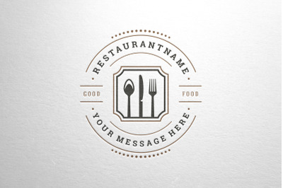 Elegant Template of Restaurant Logotype