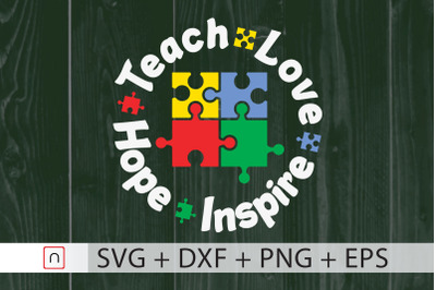 Teach Love Hope Inspire svg&2C;Teacher svg