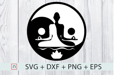 Yoga svg,practice svg,yoga yinyang svg