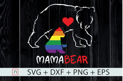 LGBT Mama Bear svg,Baby Rainbow Bear svg