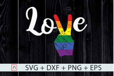 LOVE Peace Sign svg,Gay Pride svg,Cricut