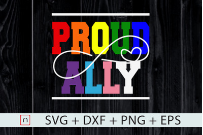 Proud ally svg,LGBTQ svg,LGBTQ colorful