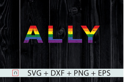 LGBTQ Ally Rainbow svg,Ally design svg