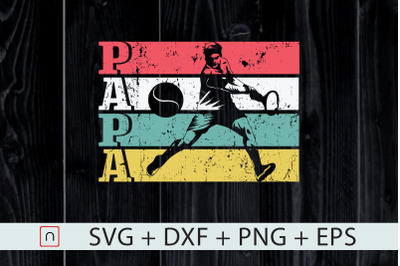 Retro Tennis Papa svg,Father&#039;s Day gift