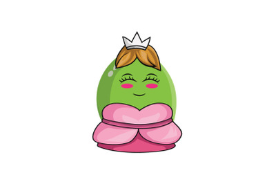 Lime Fruit Princess Cartoon Character