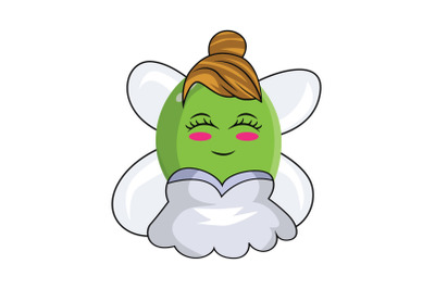 Lime Fruit Fairy Cartoon Character