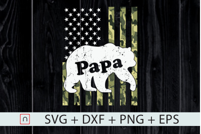 Father&#039;s Day,Papa Bear svg,Camouflage