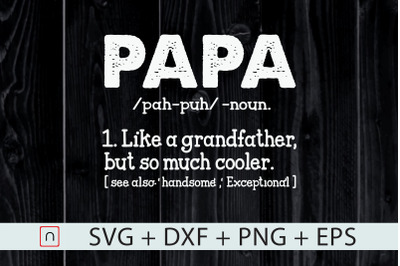 Definition Of Papa svg,Fathers Day svg