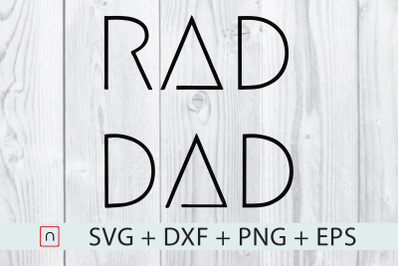 Rad Dad Svg,Gift To Father,Father&#039;s Day