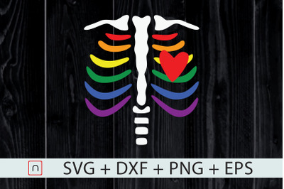 LGBT,Pride Rib Cage,Funny Gift,LGBTQ svg