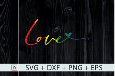 LGBT,Rainbow Love Heart,Pride Month svg