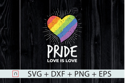 LGBT,Pride Love Is Love Rainbow Heart