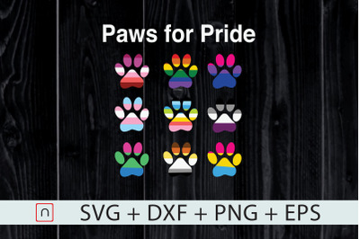 LGBT,Rainbow Dog Lover,Paw Gay Pride svg