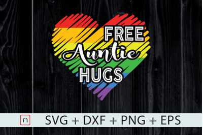 Free Auntie Hug&2C;LGBT Rainbow&2C;LGBT Heart