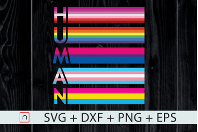 Human LGBT Colorful Flag,All LGBT Colors