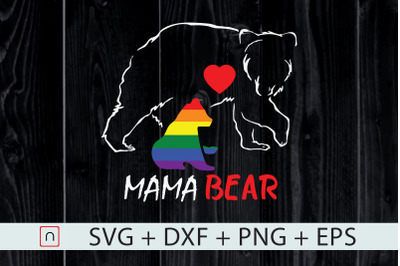 LGBT Mom,Mama Bear,Mothers Gift Rainbow