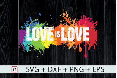 Love is Love,LGBT Rainbow Colors Splash