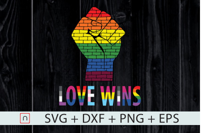 Love Wins,LGBT Raised Fist,LGBT Bricks