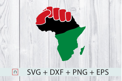 Black Fist Africa Map Flag,Black Proud