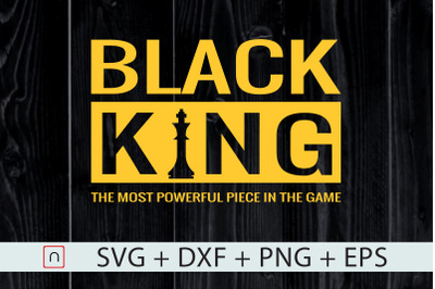 Black King Powerful In The Game Chess