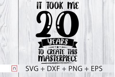 Birthday svg,20 years old,Birthday Gift