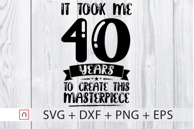 Birthday svg,40 years old,Birthday Gift