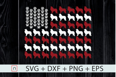 US Flag Great Pyrenees Gift For 4th July