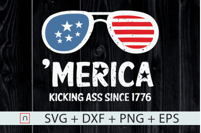 Merica Kicking A Since 1776 4th Of July