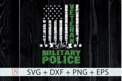 Military Police Veteran American Flag