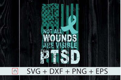 PTSD I Wear Teal Support the Troops