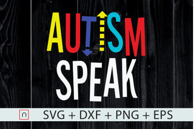 Autsim Speak Colorful Autism Awareness