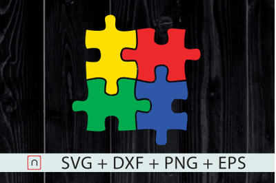 Colorful Puzzle Autism Awareness